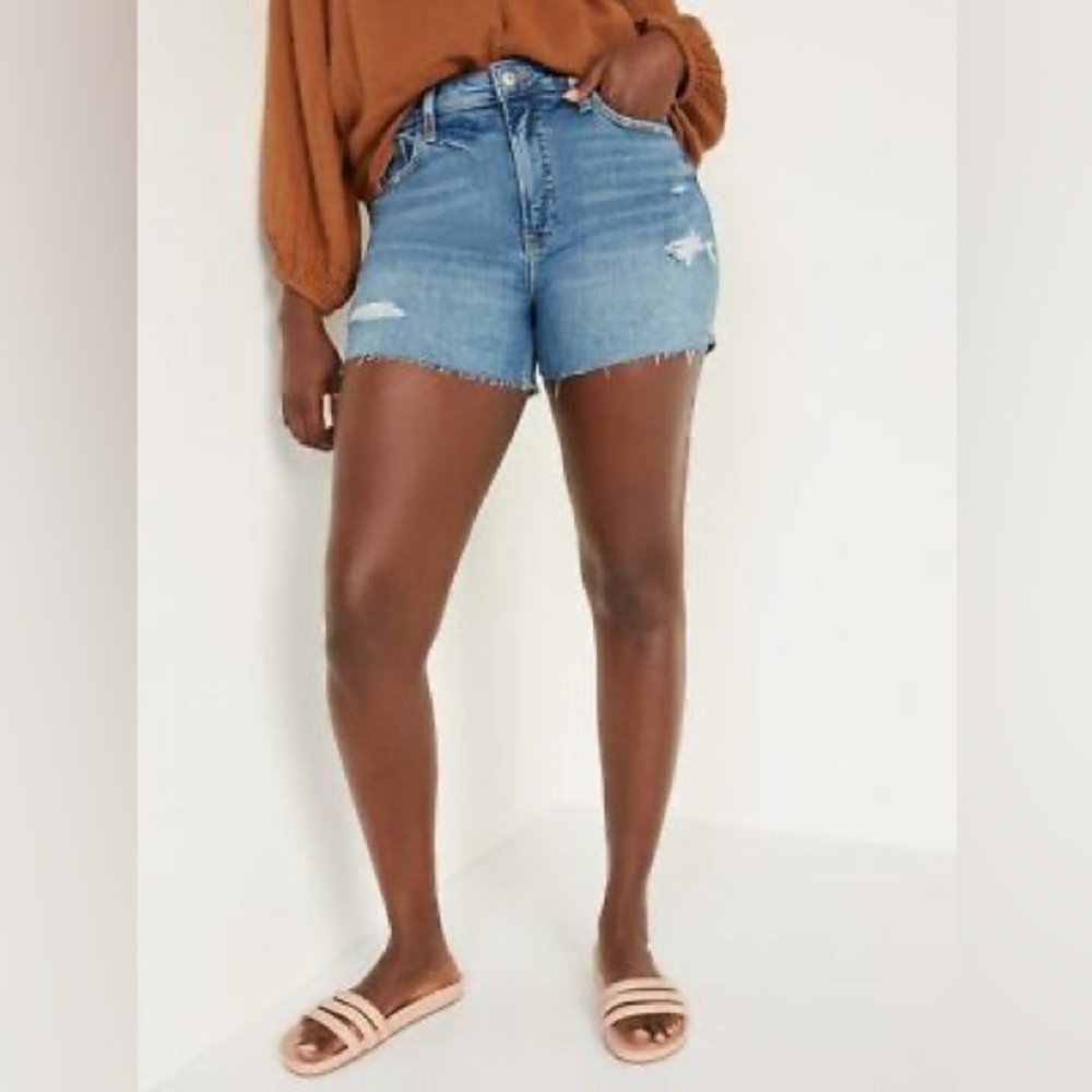 nwot old navy high waisted og straight jean shorts